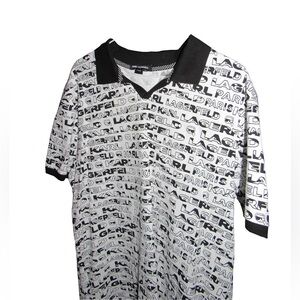 Karl Lagerfeld Monochrome Logo Polo Shirt Mens L
